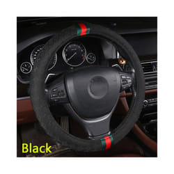 1 Pair Luxury Linen Material Car Headrest Pillow Unisex Breathable Auto - Black