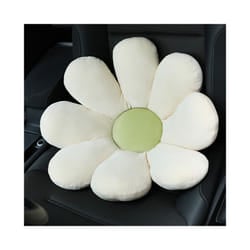 Cute Flower Car Neck Pillow Cushion Soft Car Headrest Waist Pillow Safety - Beige waist