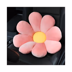 Cute Flower Car Neck Pillow Cushion Soft Car Headrest Waist Pillow Safety - Pink waist
