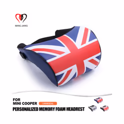 For Mini Cooper Universal Four Seasons F55 R60 Memory Foam Car Neck Support - Union Jack