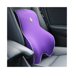 Car Cushion Car Headrest  Neck Pillow Lumbar pillow Seat Support Waist - purple back 1pc