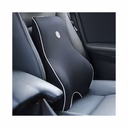 Car Cushion Car Headrest  Neck Pillow Lumbar pillow Seat Support Waist - black back 1pc