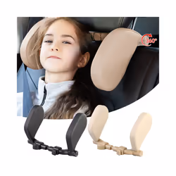 360 Degree Adjustable Car Headrest Pillow U-Shaped Car Seat Pillow for - 1PC Black Leather