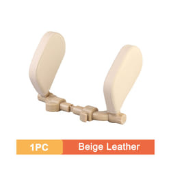 360 Degree Adjustable Car Headrest Pillow U-Shaped Car Seat Pillow for - 1PC Beige Leather