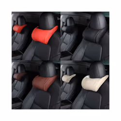 For Tesla Model 3 Model Y Model X Pillow Leather Styling Memory Soft Comfortable - Black