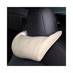 For Tesla Model 3 Model Y Model X Pillow Leather Styling Memory Soft Comfortable - Khaki