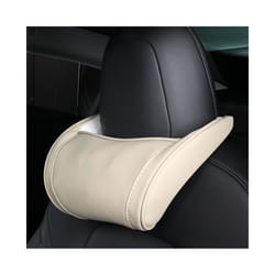 For Tesla Model 3 Model Y Model X Pillow Leather Styling Memory Soft Comfortable - Khaki