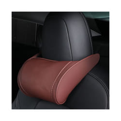 For Tesla Model 3 Model Y Model X Pillow Leather Styling Memory Soft Comfortable - brown