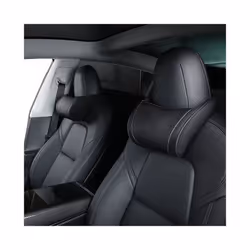 For Tesla Model 3 Model Y Model X Pillow Leather Styling Memory Soft Comfortable - brown