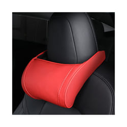 For Tesla Model 3 Model Y Model X Pillow Leather Styling Memory Soft Comfortable - Red