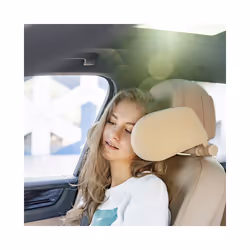 Car Seat Headrest Neck Pillow Travel Cushion For Sleep Car Pillow Neck - Cloth Beige