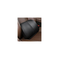 Adjustable Car Headrest Pillow Set Leather Auto Neck Protection Rest Pillows - Orange