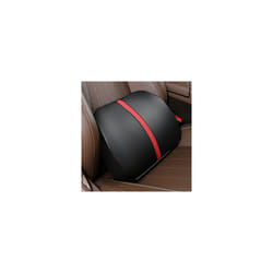 Adjustable Car Headrest Pillow Set Leather Auto Neck Protection Rest Pillows - Purple