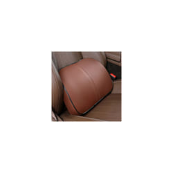 Adjustable Car Headrest Pillow Set Leather Auto Neck Protection Rest Pillows - Gold