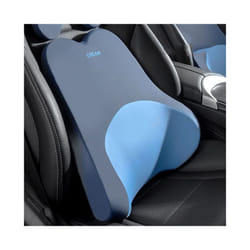 Car Lumbar Support Headrest Neck Pillow Universal Soft Neck Cushion Auto - Blue-Waist pillow