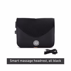 Car Neck Massage Pillow Lumbar Support Cushion Auto Seat Travel Relax - Massage-Black-Pillow