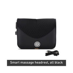 Car Neck Massage Pillow Lumbar Support Cushion Auto Seat Travel Relax - Massage-Black-Pillow