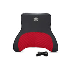 Car Neck Massage Pillow Lumbar Support Cushion Auto Seat Travel Relax - Massage-Red-Waist