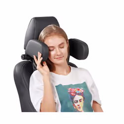 Car Neck Headrest Pillow Cushion Car Seat Memory Foam Pad Sleep Side Head - Cloth Black