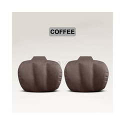Breathable Leather Car Seat Headrest Neck Support Car Neck Pillows For - Coffee 2pcs