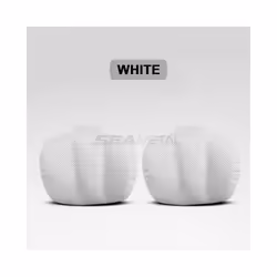 Breathable Leather Car Seat Headrest Neck Support Car Neck Pillows For - White 2pcs