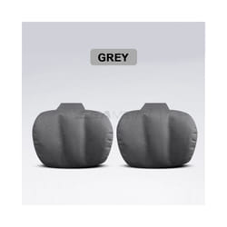 Breathable Leather Car Seat Headrest Neck Support Car Neck Pillows For - Gray 2pcs