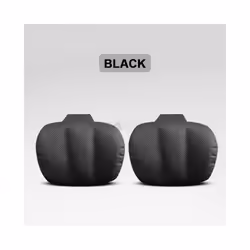 Breathable Leather Car Seat Headrest Neck Support Car Neck Pillows For - Black 2pcs