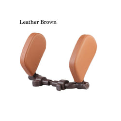 Car Seat Headrest Pillow Neck Support Pillow For Car Sleep Side Head Support - Leather Brown