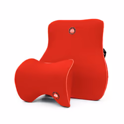 Car Headrest Neck Lumbar Support Pillow Cushion with Adjustable Strap - 23