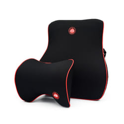Car Headrest Neck Lumbar Support Pillow Cushion with Adjustable Strap - 22
