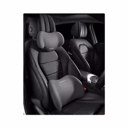Memory Cotton Car Neck Headrest Pillow Car Accessories Cushion Auto Seat - 1 set grey