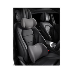 Memory Cotton Car Neck Headrest Pillow Car Accessories Cushion Auto Seat - 1 set grey