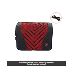 Car Neck Massage Pillow Lumbar Support Cushion Auto Seat  Relax Head Waist - Massage-Red-Pillow