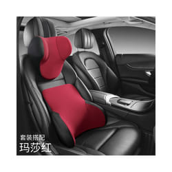 Memory cotton Neck Pillow Car Seat Pillow Support Auto Lumbar Cushion - 1 Set F