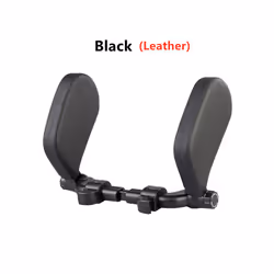 Car Neck Headrest Pillow Cushion Car Seat Memory Foam Pad Sleep Side Head - Leather Black