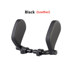 Car Neck Headrest Pillow Cushion Car Seat Memory Foam Pad Sleep Side Head - Leather Black