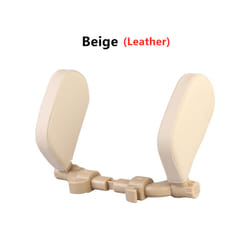 Car Neck Headrest Pillow Cushion Car Seat Memory Foam Pad Sleep Side Head - Leather Beige