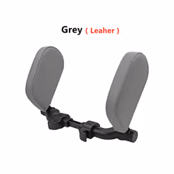 Car Neck Headrest Pillow Cushion Car Seat Memory Foam Pad Sleep Side Head - Leather Grey