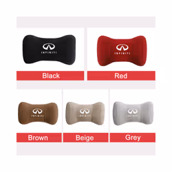 Car Interior Headrest Pillow Neck Protection for Infiniti Logo Q50 FX35 - Red