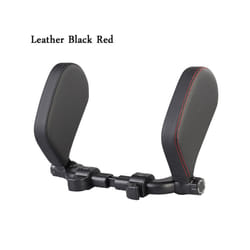 Car Seat Headrest Neck Pillow Travel Cushion For Sleep Car Pillow Neck - Leather Black Red