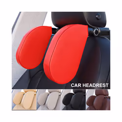 Car Seat Headrest Pillow Adjustable Head Neck Support Detachable Head - Brown