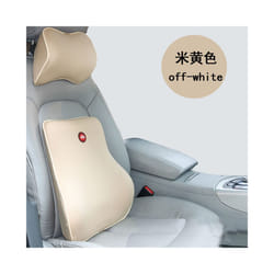 Car Accessories Travel Pillow Headrest Interior Cute Supplies Accessory - set of beige