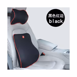 Car Accessories Travel Pillow Headrest Interior Cute Supplies Accessory - set of black