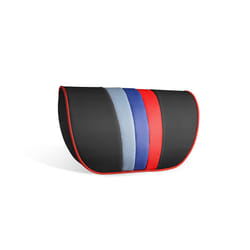 High-Quality  Leather Car Headrest Neck Pillow For BMW E60 E30 F30 F10 - Black red
