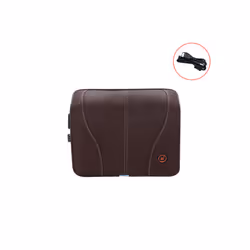 2023 Car Massage Heat Neck Support Pillow Seat Back Support Headrest Pillow - Coffee-Neck