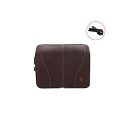 2023 Car Massage Heat Neck Support Pillow Seat Back Support Headrest Pillow - Coffee-Neck
