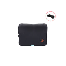 2023 Car Massage Heat Neck Support Pillow Seat Back Support Headrest Pillow - Black-Neck