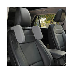 Car Seat Headrest Rear 180 Degree PVC Leather Car Pillow for Trips Head - Cyan Silver Gray