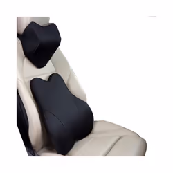 Car Lumbar Pillow Memory Foam Lumbar Support Cushion Car Low Back Pain - black set