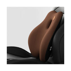 Car Neck Massage Pillow Lumbar Support Cushion Auto Seat Travel Relax - brown waist